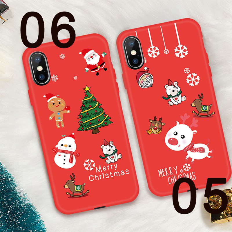 Ốp lưng dẻo silicon hoạt tiết Giáng Sinh cho iPhone 8 7 6 6s Plus XS Max X 10 XR | BigBuy360 - bigbuy360.vn