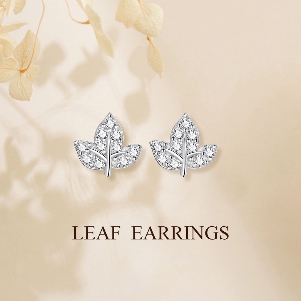 BAMOER Bông Tai bạc 925 HìNh Ngôi Sao ĐíNh Đá ThờI Trang