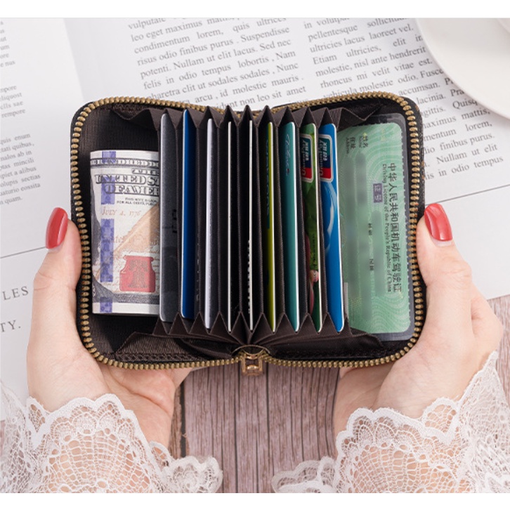 Ví Đựng Thẻ Siêu Mỏng Cỡ Lớn Tiện Dụng Cho Nữ Giá Đỡ