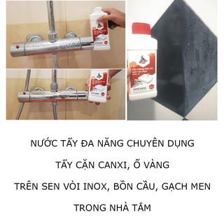 Chất tẩy rửa đa năng SABO-SI, tẩy trắng bồn cầu, gạch men ố vàng, sen vòi inox trong nhà vệ sinh, toilet, nhà tắm