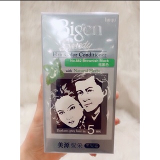 Thuốc nhuộm tóc nâu đen phủ bạc bigen 882 brownish black