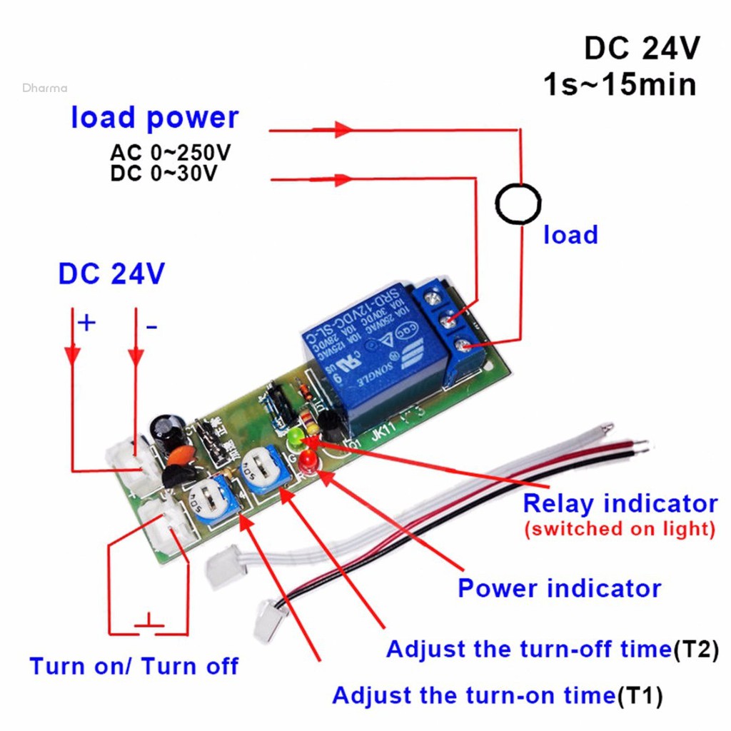 Rơ le hẹn giờ công tắc On Off DC 5V/12V/24V tiện dụng chất lượng cao