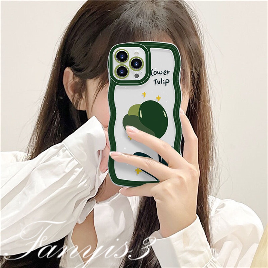 Ốp Điện Thoại TPU Mềm Họa Tiết Hoa Tulip Cho iPhone 14 13 12 11 Pro Max X XR Xs Max 8 7 6 6s Plus SE 2020