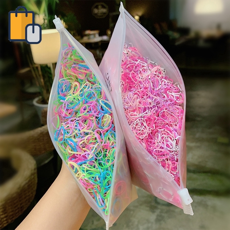 Bộ 1000 dây buộc tóc co giãn nhiều màu sắc xinh xắn dành cho nữ