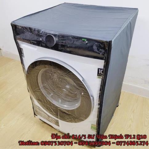 Áo Trùm Bảo Vệ Máy Giặt Cao Cấp Mặt Trong Suốt PVC - Túi Trùm Bọc Máy Giặt Lồng Ngang Cửa Ngang - Không Thắm Nước
