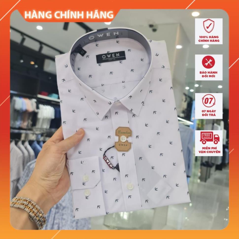 OWEN - (FREESHIP) Áo sơ mi dài tay sợi Tre - Mã AS22655D - Cam Kết Chính Hãng!!