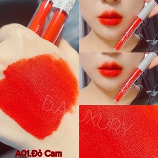 [ Đỏ cam - Cam Đỏ ] Son kem lì không chì lâu trôi, Son hữu cơ không chì B.A  màu son quốc dân