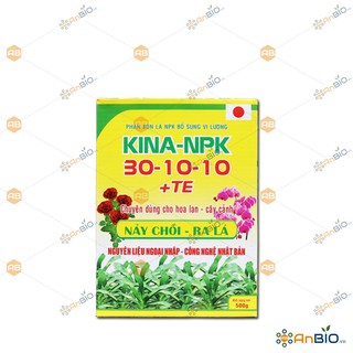 Phân bón npk cao cấp kina 30-10-10 + te hộp 500g nảy chồi ra lá khỏe - c1.1020