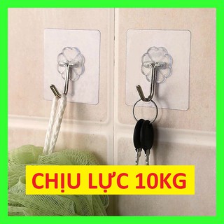 [LOẠI CHỊU LỰC 10KG] Combo 30 Móc Dán Tường Siêu Dính Trong Suốt