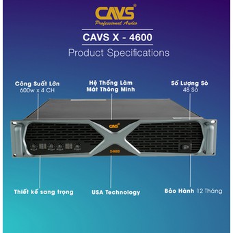 CỤC ĐẨY CÔNG SUẤT CAVS X-4600 GIÁ TỐT