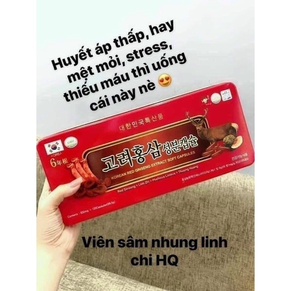 Viên uống đạm sâm nhung hươu Hàn Quốc cao cấp hộp 120 viên - CO109