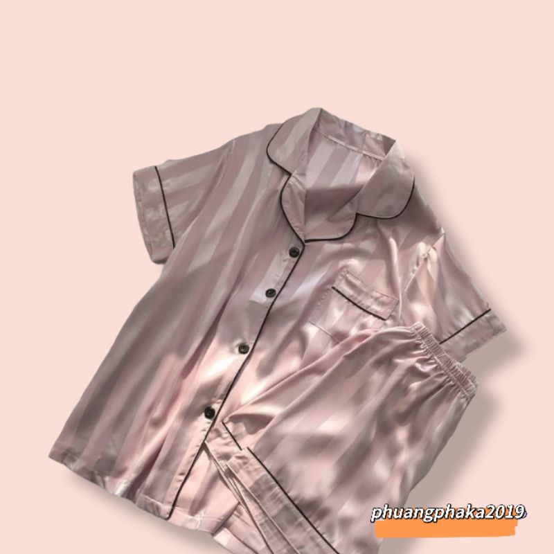 Pajamas​ Phong cách Victoria​Vải Satin Bí Mật Của Secret​