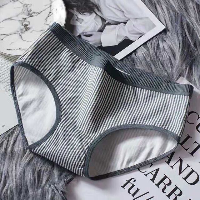 Quần Lót Cotton Tăm Phối Kẻ Siêu Đẹp 031