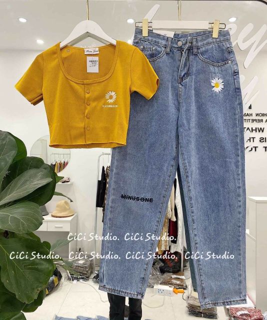 Quần jean cạp cao hàng loại 1 | BigBuy360 - bigbuy360.vn