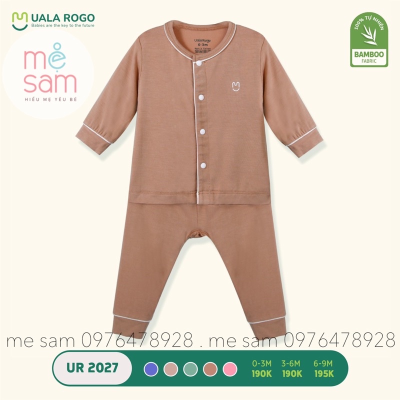 Bộ quần áo sơ sinh bamboo uala UR 2027