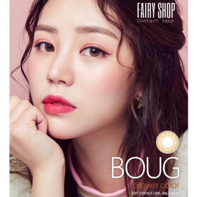 Áp tròng BOUG BROWN 0 độ - Kính Áp Tròng FAIRY SHOP CONTACT LENS