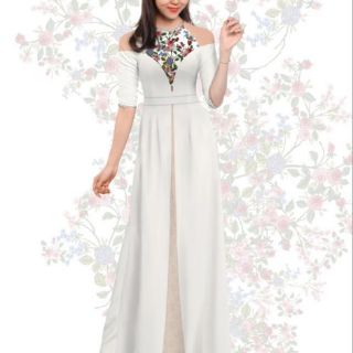 Vải áo dài in 3D trên lụa tằm