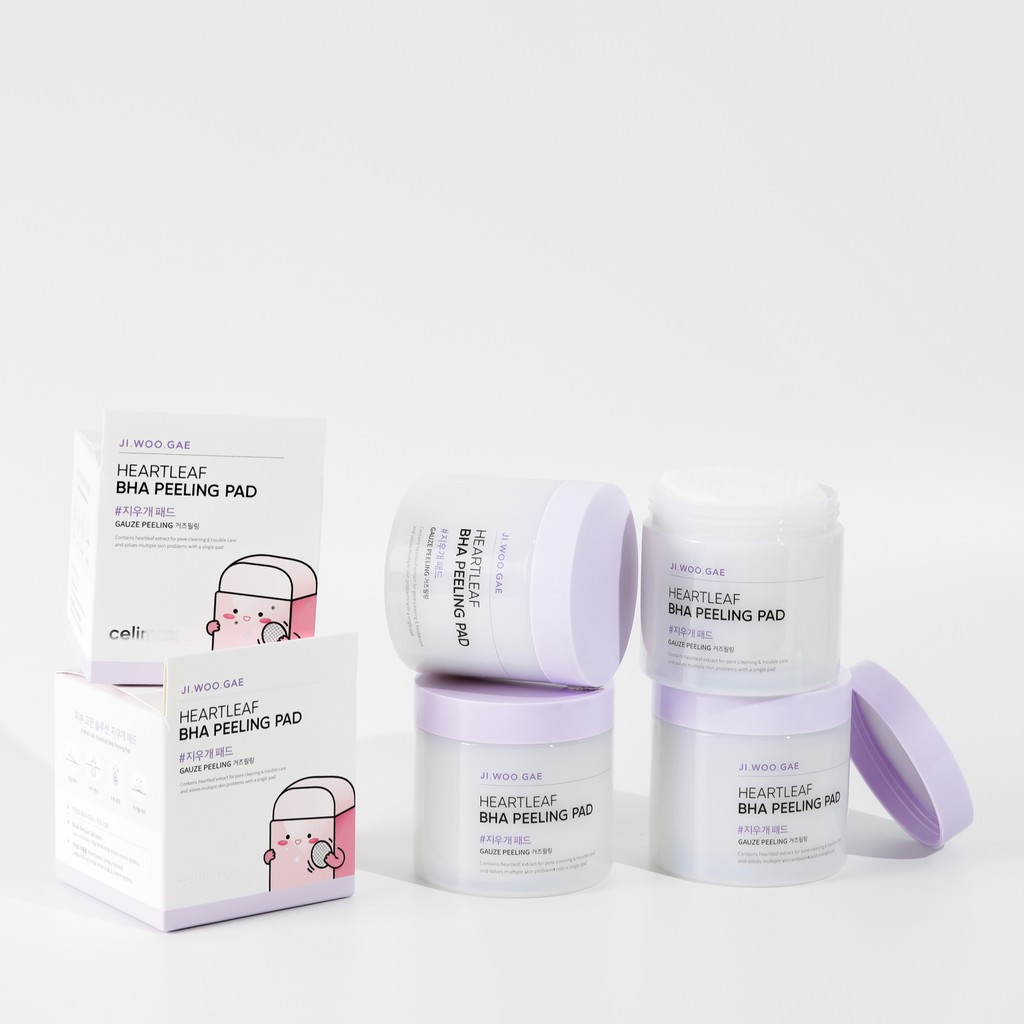 Hộp 60 bông tẩy tế chết chứa BHA Heartleaf Celimax 125ml | BigBuy360 - bigbuy360.vn