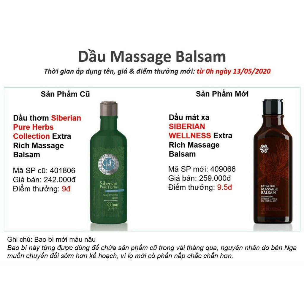 Dầu mát xa SIBERIAN WELLNESS Extra Rich Massage Balsam
