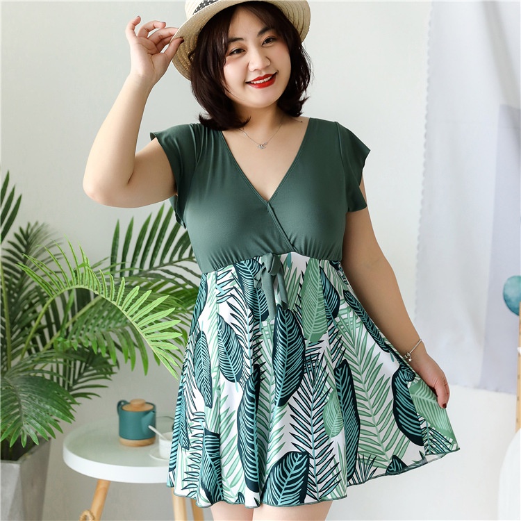 Bộ Đồ Bơi Một Mảnh Dáng Ôm Che Bụng Plus Size Cho Phụ Nữ Trung Niên
