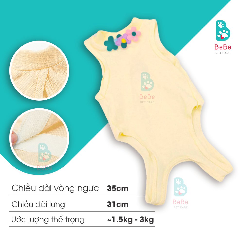 [Siêu Dễ Thương] Áo Chống Liếm Cho Thú Cưng - Bộ Đồ Hỗ Trợ Cai Sữa &amp; Phục Hồi Hậu Phẫu Cho Các Boss