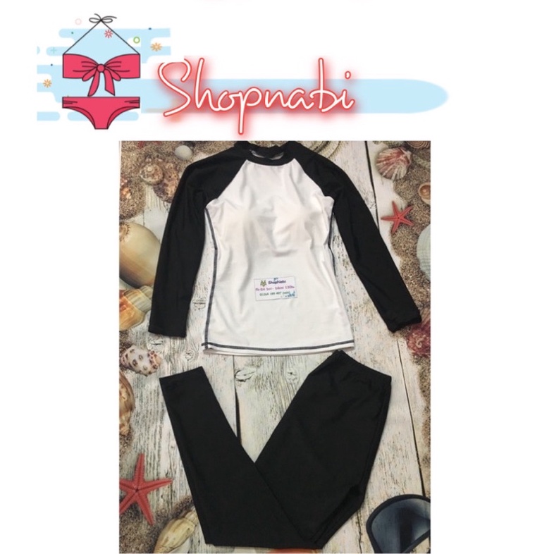 [Mã SKAMFSW175 giảm 10K đơn 50K] Đồ bơi nữ kín đáo quần dài- Bikini đi biển 2 mảnh áo tay dài chống nắng- shopnabi