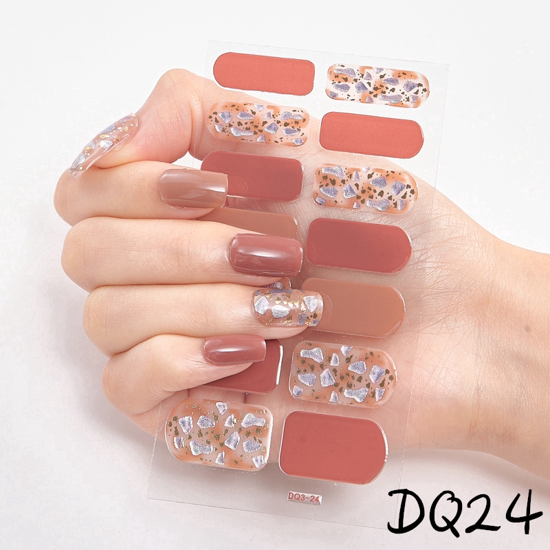 Bộ 14 Tấm Hình Dán 3d Trang Trí Móng Tay