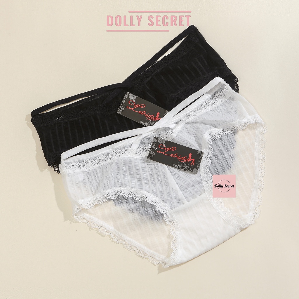 Quần lót ren sexy xuyên thấu đan dây viền ren cao cấp kiểu dáng gợi cảm quyến rũ cho nữ DOLLY SECRET QL037