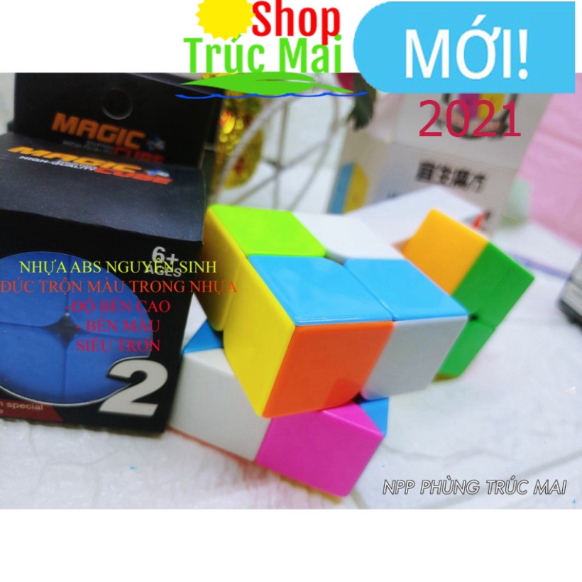 Rubik 2x2  Magic Cube Siêu trơn nhanh tốc độ cao Rubik 2 Tầng