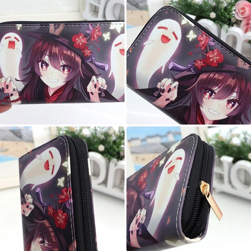 Tmdbyx Ví Da PU Đựng Tiền Xu Genshin tác Động Genshin Va Chạm Baal keqing paimon Barbara