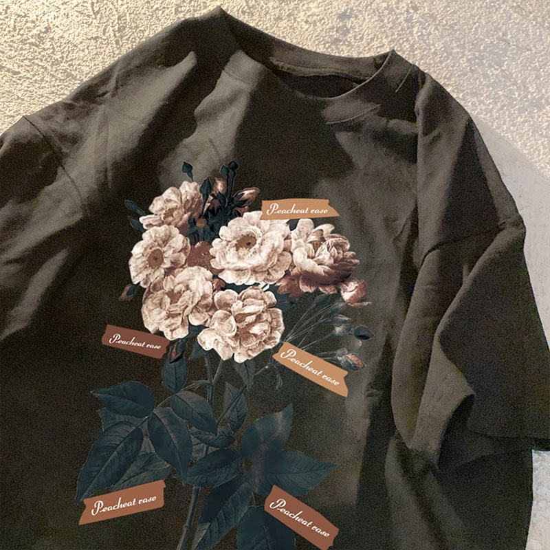 NRVP Áo thun tay ngắn cổ tròn 100% cotton thời trang phong cách Hàn Quốc cho nữ