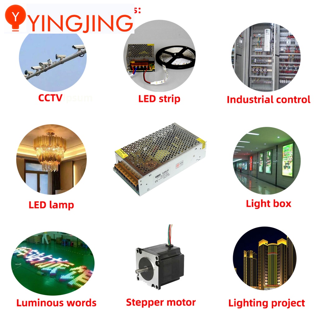 Bộ Chuyển Đổi Nguồn Điện Ac 110v 220v Sang Dc 12v 24v Cho Dây Đèn Led Cctv