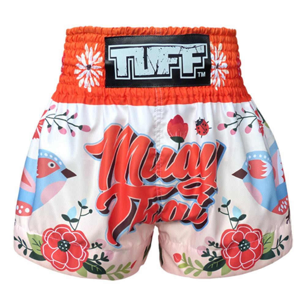 Quần Muay Thai Tuff Pastel Birds - Orange