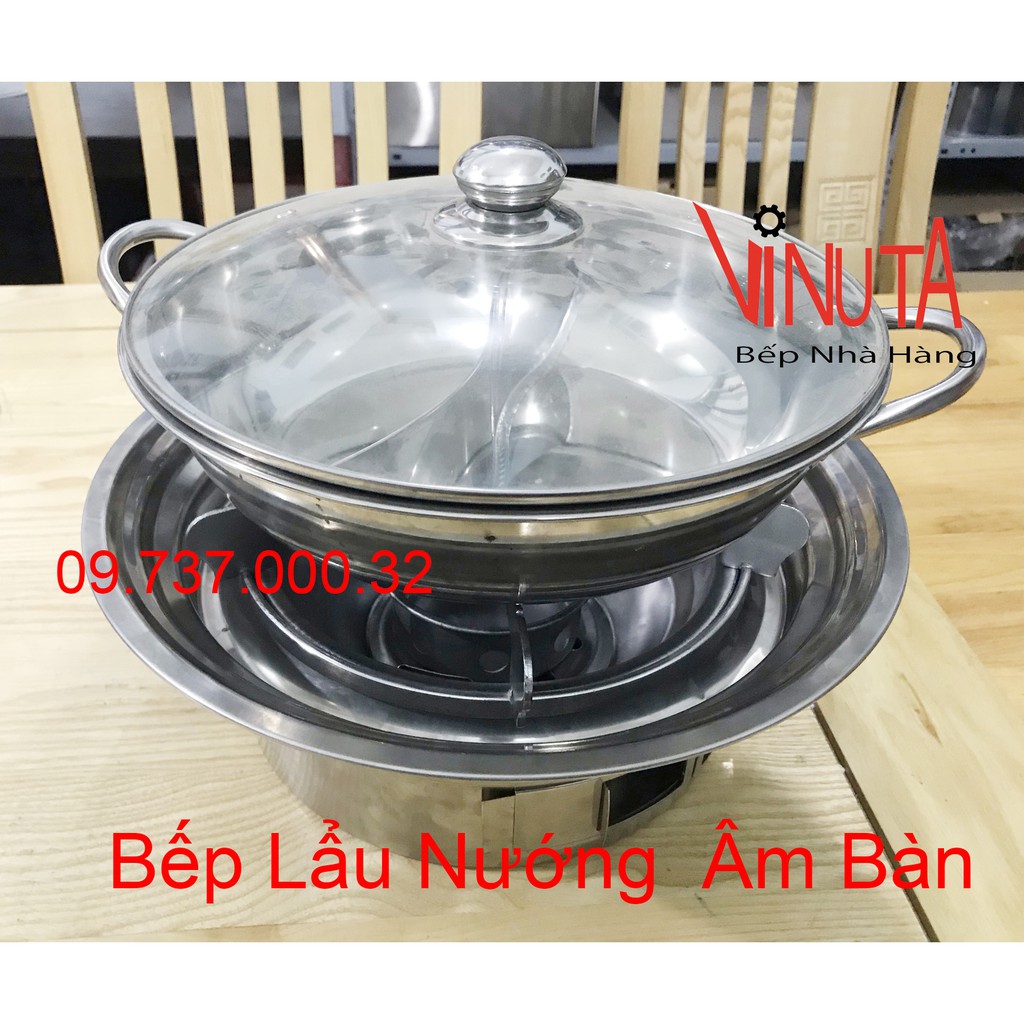 Bếp lẩu nướng tại bàn ngoài trời, lò nướng thịt ăn lẩu âm bàn giá rẻ