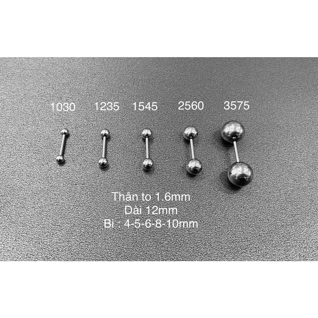 KHUYÊN CHÙY BI CHO NAM GIỚI - KHUYÊN 2 BI TO ĐỦ SIZE 12MM CAO CẤP