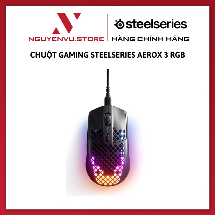 Chuột Gaming Steelseries Aerox 3 RGB - Hàng Chính Hãng thumbnail