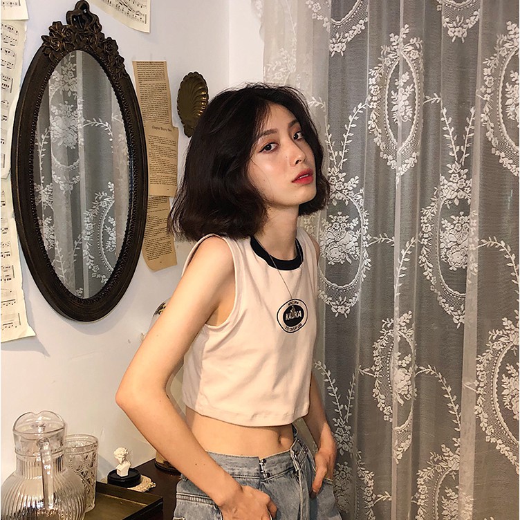 Áo lửng in họa tiết thời trang Ulzzang Harajuku Hàn Quốc dành cho nữ | BigBuy360 - bigbuy360.vn