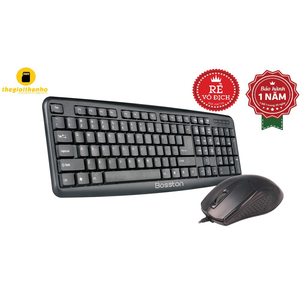 Combo Bàn phím + Chuột BOSSTON D5200 - HÀNG CHÍNH HÃNG