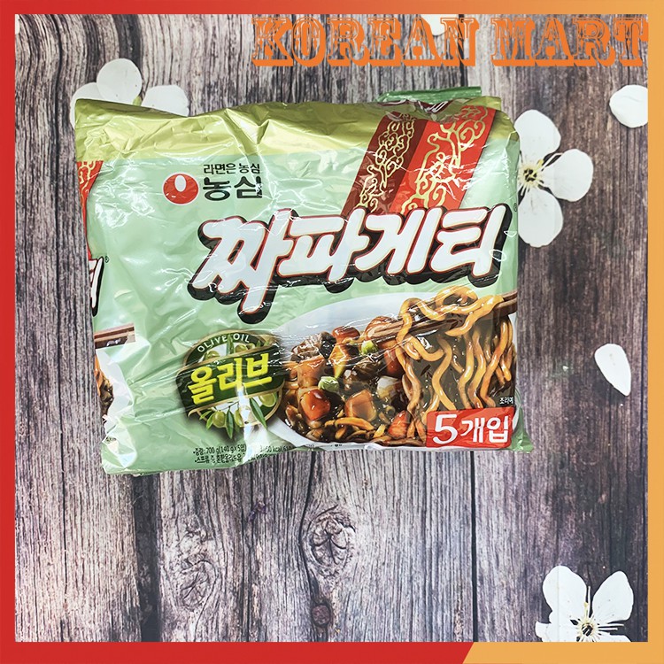 Lốc 5 gói mì tương đen chapaghetti nhập khẩu Hàn quốc 120g/gói