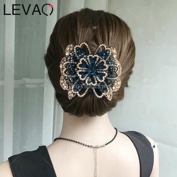 1 Kẹp Tóc Hình Hoa Đính Đá Thời Trang Sang Trọng Cho Nữ