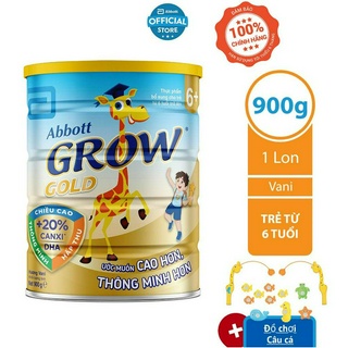 [Mã FMCG80 giảm 10% đơn từ 400K] Sữa Bột Abbott Grow 6+ - 900Gram