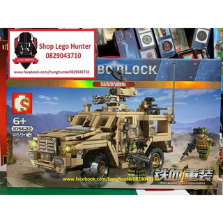 Sembo block 105622 Army Modern War Bộ đồ chơi lắp ráp Xe đặc chủng Matv oskhosh