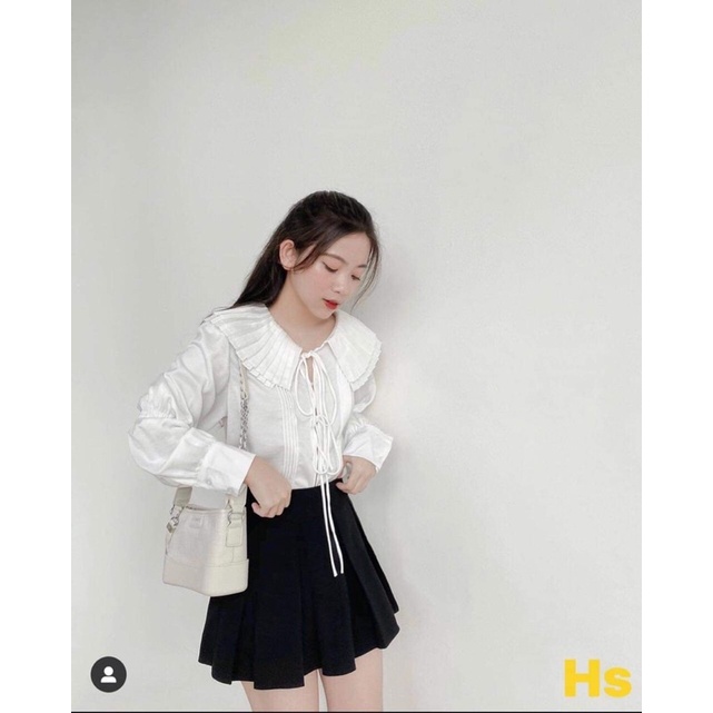 Áo sơ mi xếp li cổ HSU1