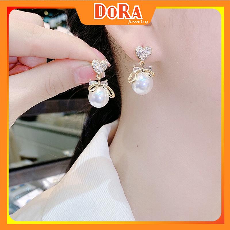 Bông tai kiểu đi làm xinh xắn sang chảnh trẻ trung đi chơi đi học đi biển KL97 S925 đính đá -