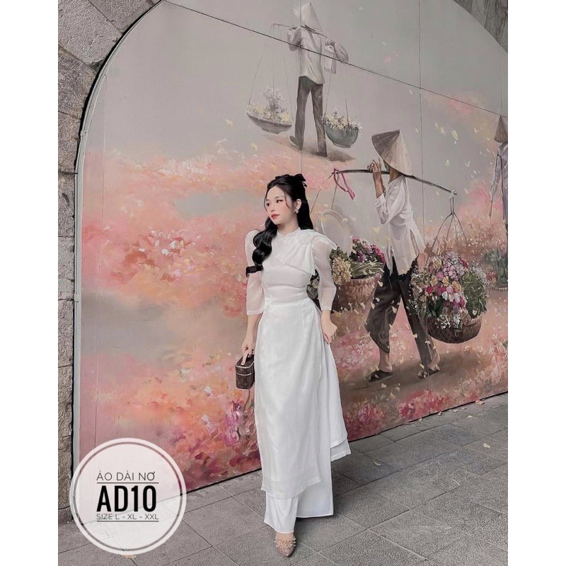 Bigsize Áo dài nơ AD10