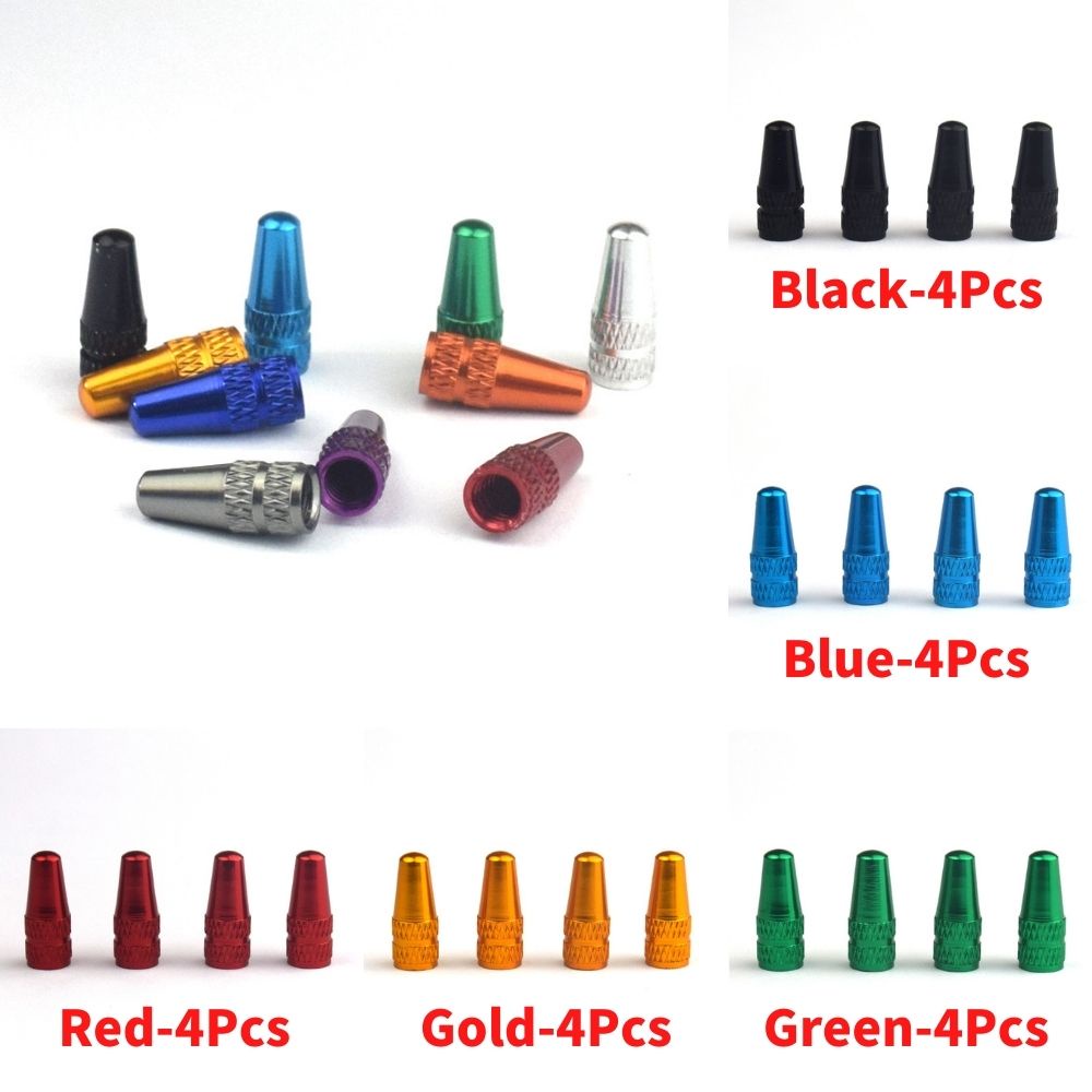 Set 1 hoặc 4 nắp van bánh xe đạp leo núi bằng hợp kim nhôm
