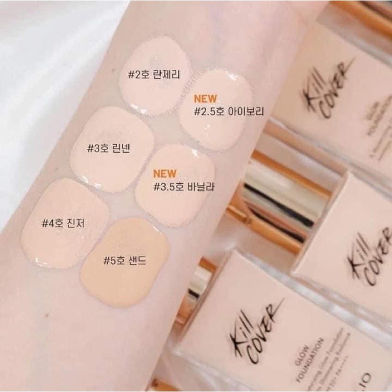 Kem Nền Bóng Mượt CLIO Kill Cover New MAtte Foundation SPF20 PA++ 15g