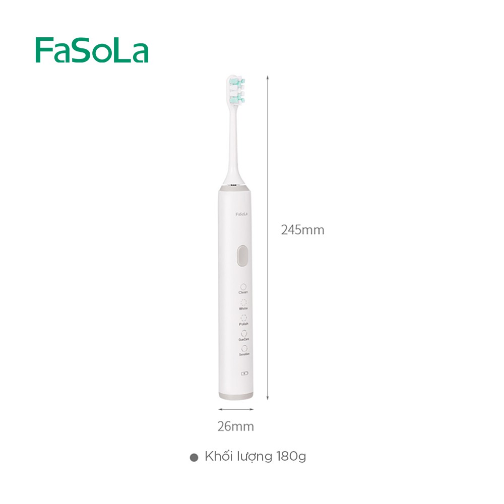 Bàn chải đánh răng điện, pin lên đến 35 ngày FASOLA FSLJY-356