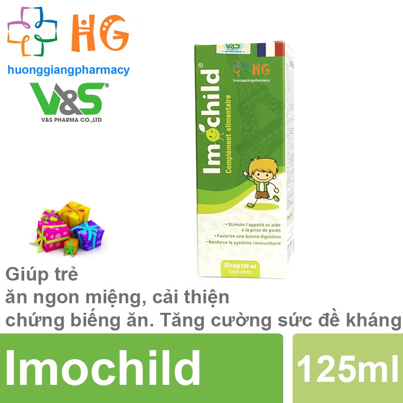 Siro Imochild - Bổ sung các Vitamin, khoáng chất và acid amin, giúp trẻ ăn ngon miệng. Tăng cường sức đề kháng