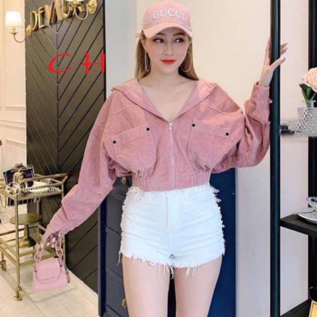 Áo khoác nhung tăm túi hộp CH12 | BigBuy360 - bigbuy360.vn